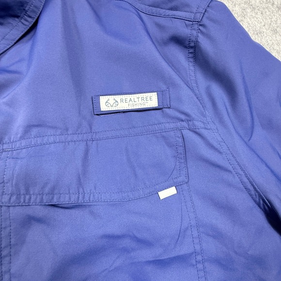 Realtree Fishing Mens 3XL Blue Button Down Long Sleeve Guide Shirt TS1546 - Picture 9 of 11
